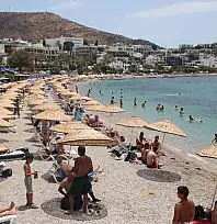Bodrum'da dereceyi gören sahile koştu